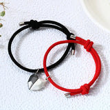 Heart Magnetic Couple Bracelets Rope Jewelry Gift