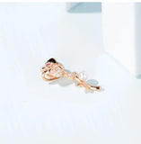 Unique Rose Pendant Flower Pearl Necklace 925 Silver Jewelry