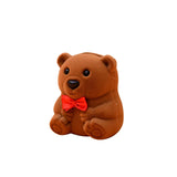 Velvet Bowknot Bear Ring Earring Bracelet Jewelry Display Box Case