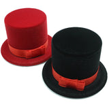 Velvet Jewelry Ring Box Hat Shape Wedding Ring Earrings Storage
