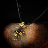 Vintage Angel Branch Flower Pendant Necklace for Women