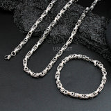 Vintage Byzantine Men's Necklace Stainless Steel Chain Punk Chocker YS376
