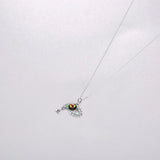 925 Silver Devil's Eye Tears Crystal Pendant Necklace