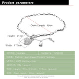 Women's 925 Silver Heart Pendant Necklace Christmas Gift