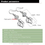 Women's 925 Silver Dolphin Zircon Earrings Fine Jewelry