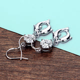 Women's 925 Silver Dolphin Zircon Earrings Fine Jewelry