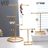 Wrought Iron Jewelry Rack Ring Earrings Necklace Hanger Storage