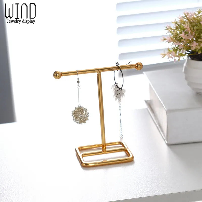 Wrought Iron Jewelry Rack Ring Earrings Necklace Hanger Storage