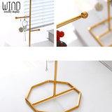 Wrought Iron Jewelry Rack Ring Earrings Necklace Hanger Storage