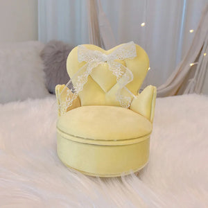 Yellow Sofa Shape Jewelry Box for Women Girls Organizer