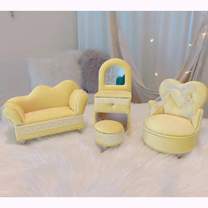 Yellow Sofa Shape Jewelry Box for Women Girls Organizer