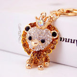 Cute Cartoon Lion Keychain Metal Pendant Bag Accessory