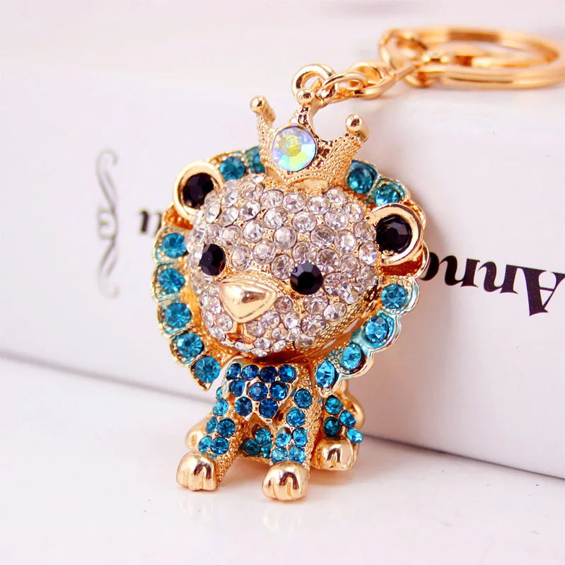 Cute Cartoon Lion Keychain Metal Pendant Bag Accessory