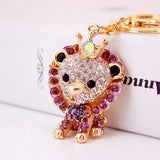 Cute Cartoon Lion Keychain Metal Pendant Bag Accessory