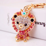 Cute Cartoon Lion Keychain Metal Pendant Bag Accessory