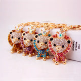 Cute Cartoon Lion Keychain Metal Pendant Bag Accessory