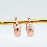 Purple 14K Rose Hoop Earrings for Women