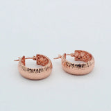 Purple 14K Rose Hoop Earrings for Women