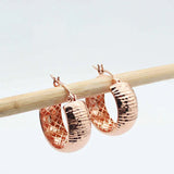 Purple 14K Rose Hoop Earrings for Women