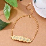 Ancient Craft Copper Coin Turquoise Bracelet for Women