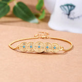 Handmade Copper Coin Turquoise Bracelet Chinese Bangles Charm Jewelry