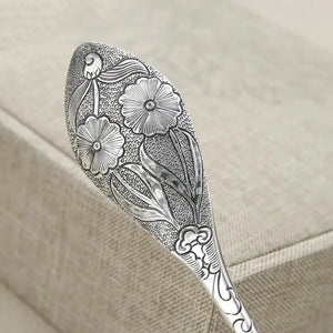 Thai Silver Plate Hair Hanfu Ethnic Retro Charm Hairpin Fresh Daisy