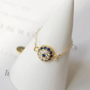 Silver Inlaid Diamond Soft Chain Adjustable Ring