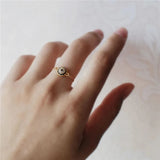 Silver Inlaid Diamond Soft Chain Adjustable Ring