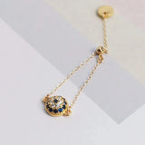 Silver Inlaid Diamond Soft Chain Adjustable Ring
