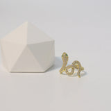 Zircon Snake Ring 14K Copper Inlaid Jewelry