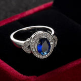 Elegant Zircon Sapphire Wedding Jewelry