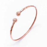 Purple Sparkling Boucle Bangles 14K Rose Bracelet Wedding Jewelry