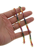 Rainbow Bracelet & Bangles Square CZ Tennis Chain Gold Filled Jewelry Zircon