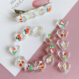 Transparent Acrylic Flower Beads for DIY Earrings