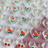 Transparent Acrylic Flower Beads for DIY Earrings