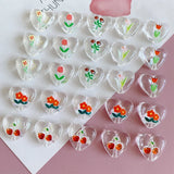 Transparent Acrylic Flower Beads for DIY Earrings