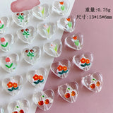 Transparent Acrylic Flower Beads for DIY Earrings