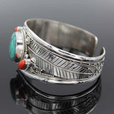 Leaf Inlay Red Stones Natural Stone Bracelet Women Retro Style Jewelry