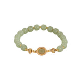 Hotan Jade Bracelet for Women - Natural Beaded Bangles for Wedding