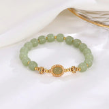Hotan Jade Bracelet for Women - Natural Beaded Bangles for Wedding