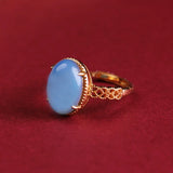 Romantic Ice Chalcedony Ring for Women - Wedding Jewelry Accessory
