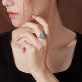 Romantic Ice Chalcedony Ring for Women - Wedding Jewelry Accessory