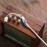 Silver Hetian Jade Lily of the Orchid Hair Jewelry for Hanfu