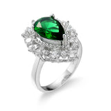 Elegant Zircon Emerald Wedding Jewelry Set