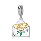 Christmas Sweet Greeting Card Pendant Necklace Bracelet DIY