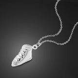 Skates Pendant Solid Silver Short Necklace for Women