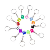 Resin Dice Key Ring Mini Mahjong Bag Charm