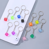 Resin Dice Key Ring Mini Mahjong Bag Charm