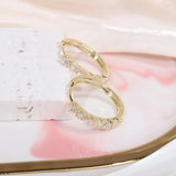 Sparkling Zircon Square Earrings in 14K Copper