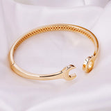 Sterling Silver 925 Wrench Screw Couple Bracelet 18K Hot Jewelry Wedding Party